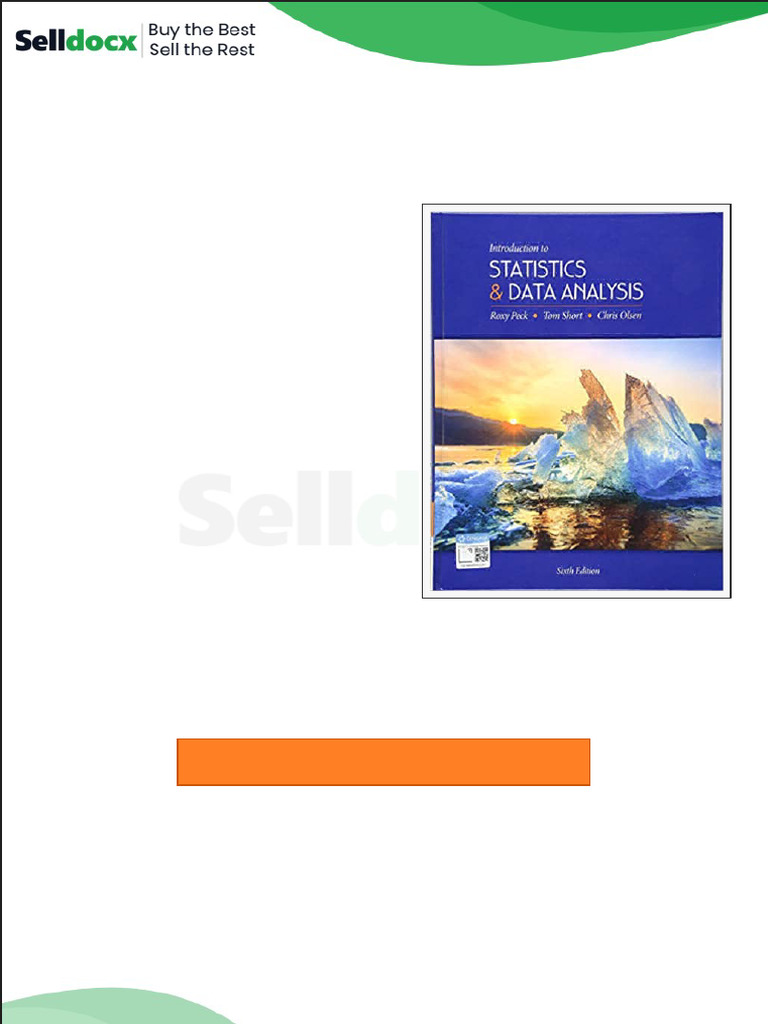 Solution Manual For Introduction To Statistics and Data Analysis 6th ...