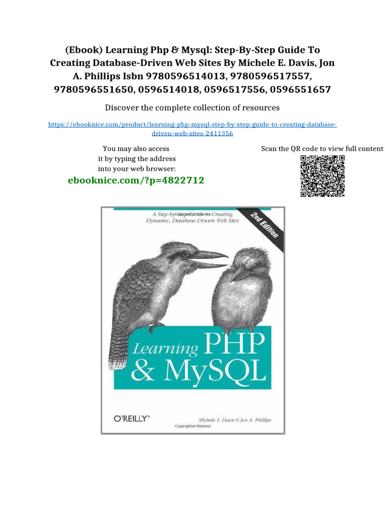(Ebook) Learning PHP & MySQL: Step-by-Step Guide to Creating Database ...