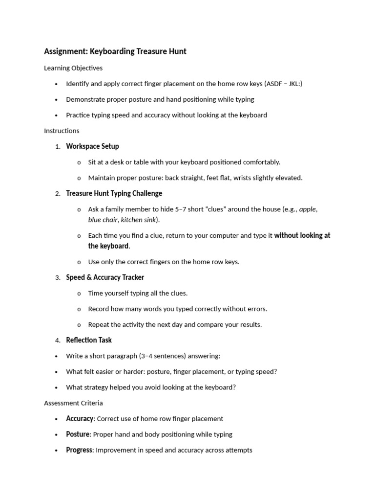 Keyboarding Skills Activity | PDF