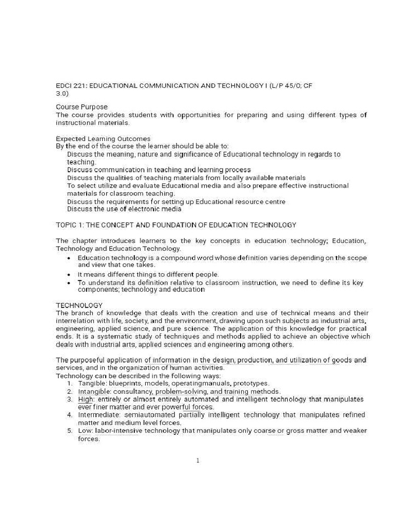 Edci 221 | PDF