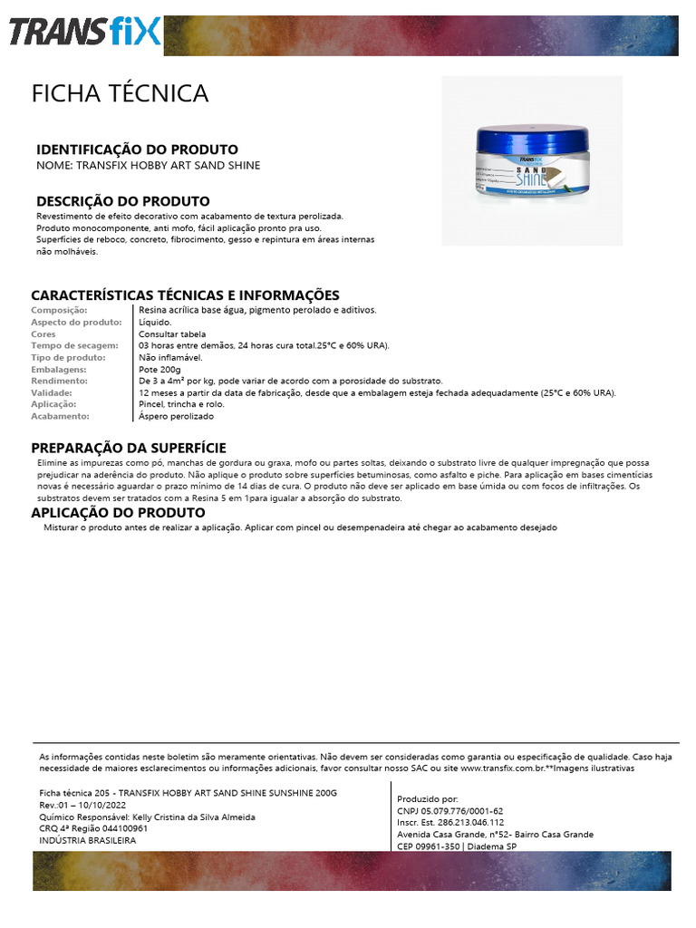 205 Transfix Hobby Art Sand Shine | PDF | Materiais