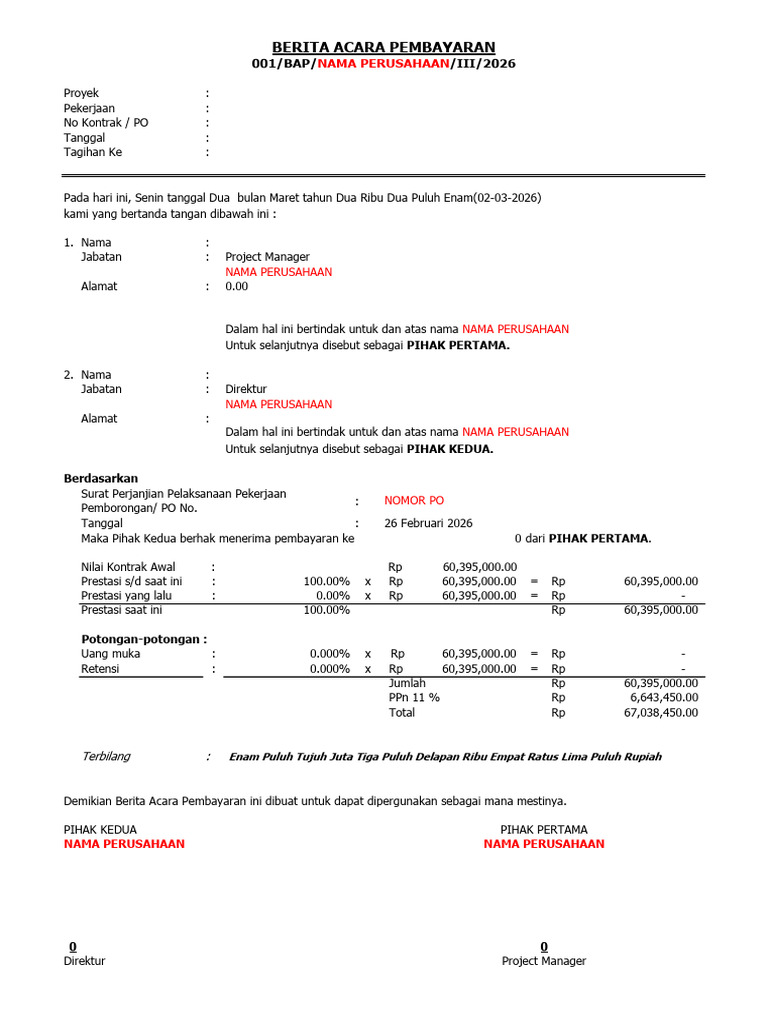 Contoh Ba Pembayaran | PDF