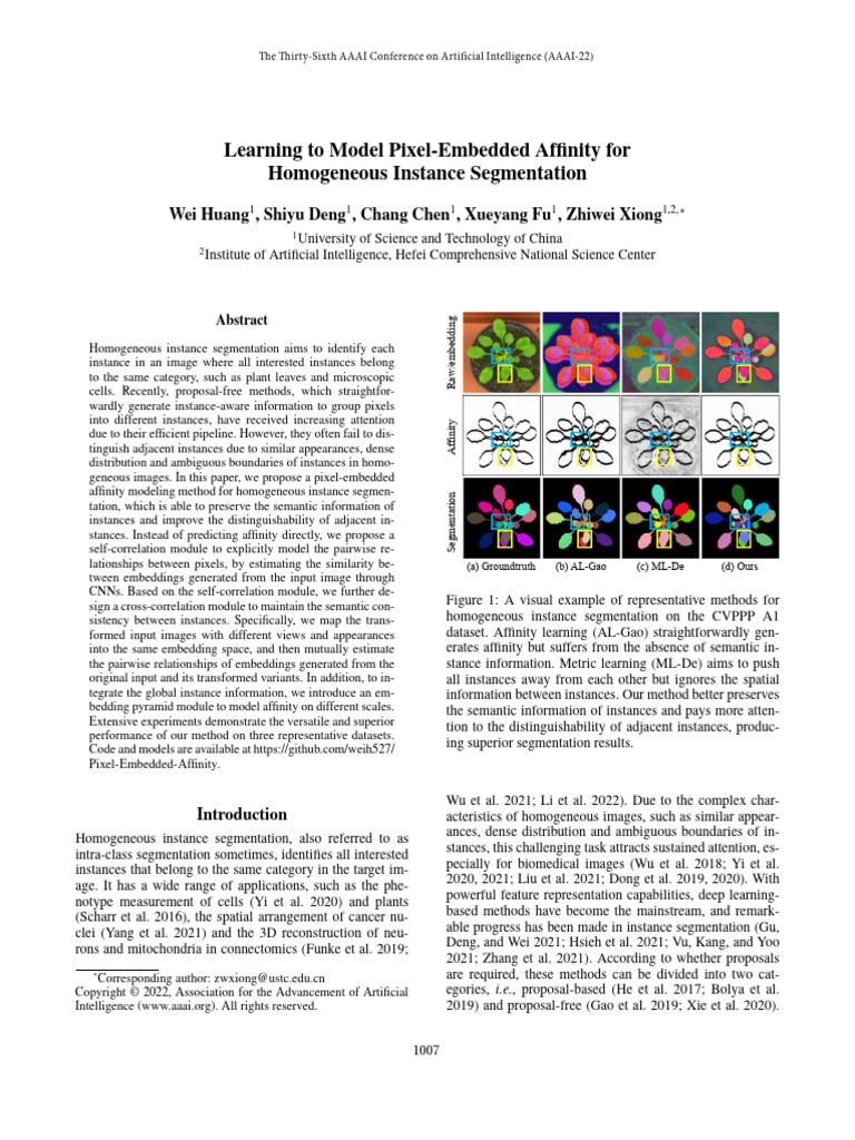 Learning to Model Pixel-Embedded Affinity for Homogeneous Instance ...