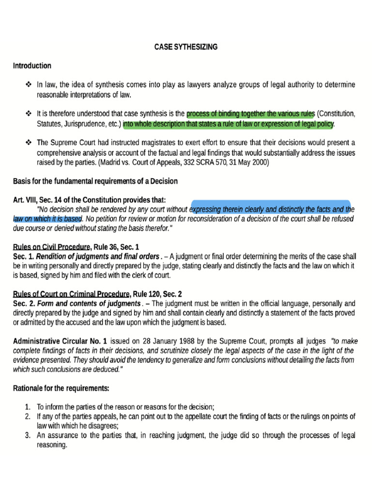 Case Synthesizing | PDF