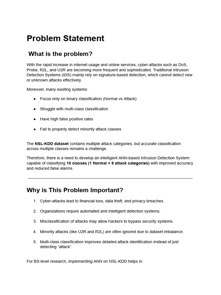 Problem Statement | PDF | Statistical Classification | Artificial ...