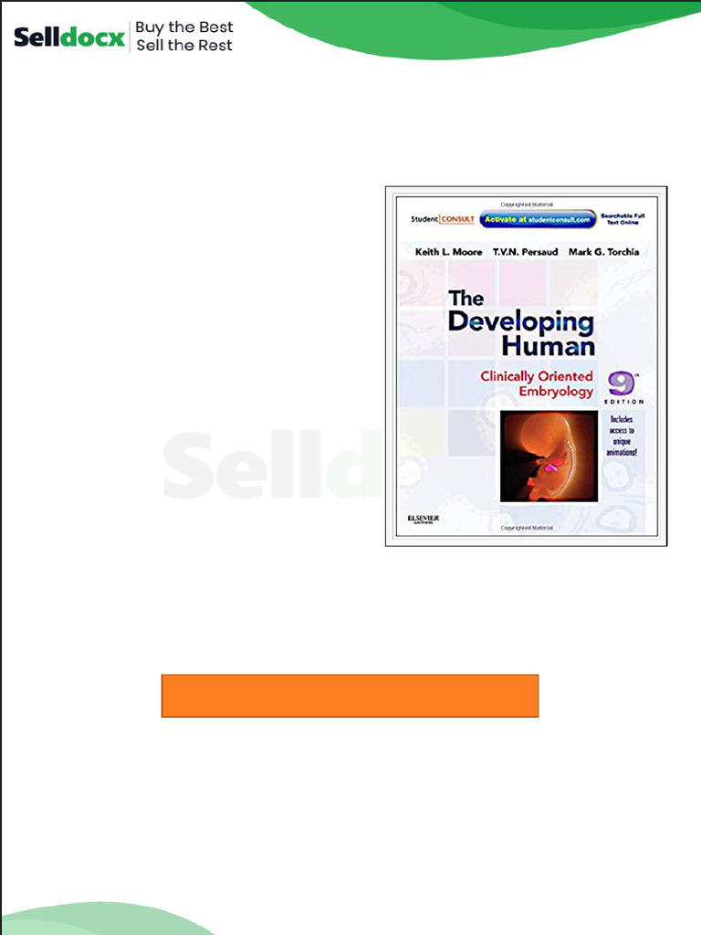 Test Bank for the Developing Human 9th Edition by Keith l Moore | PDF ...