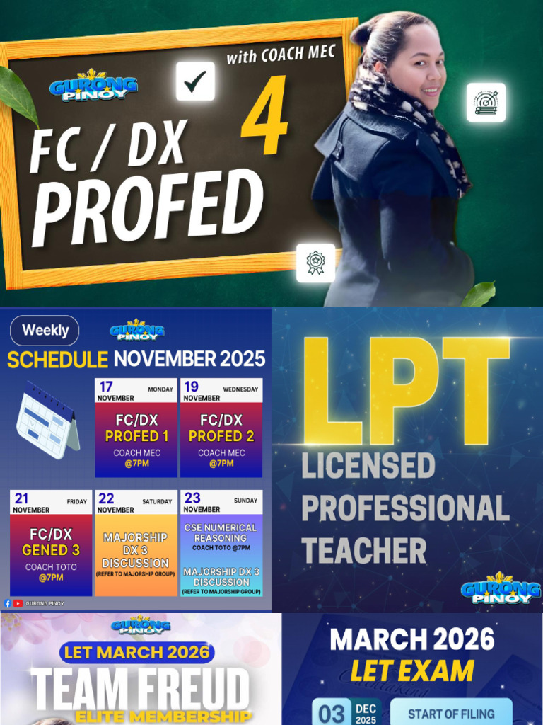 ProfEd DXFC 4 (Nov 25 2025) | PDF | Teachers | Learning