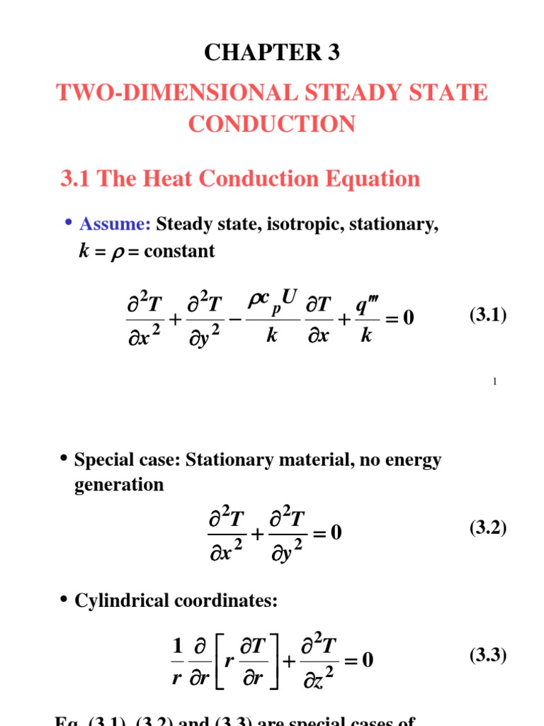 Chapter 3 TWODIMENSIONAL STEADY STATE CONDUCTION Partial