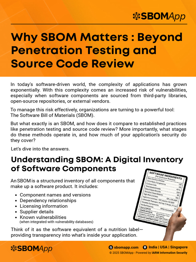 SBOMApp Brochure | PDF