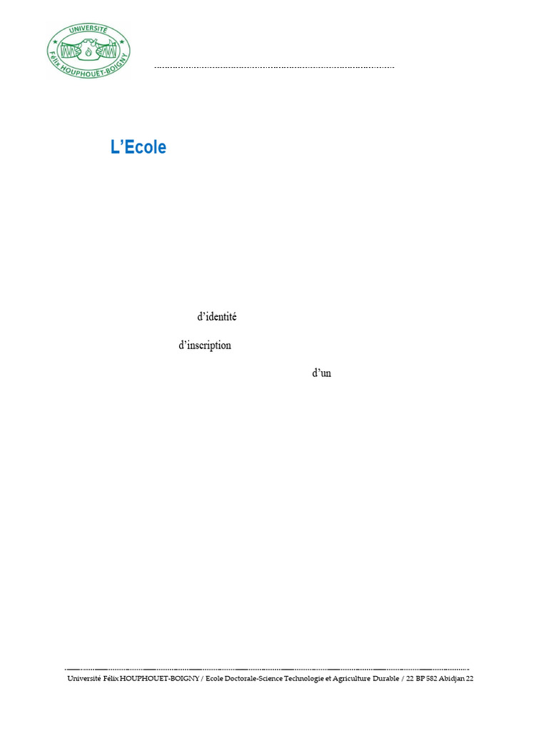 Liste Dossier Candidature Ed Stad | PDF