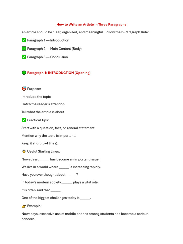 Article Writing Tips | PDF