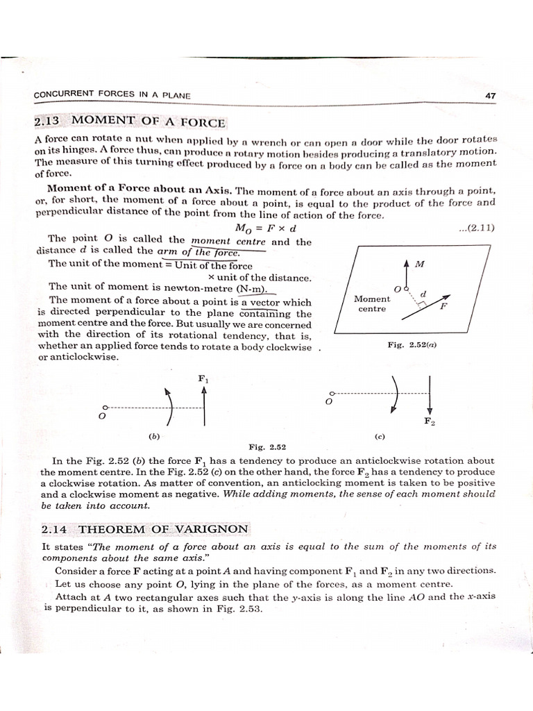 Moment of Force | PDF