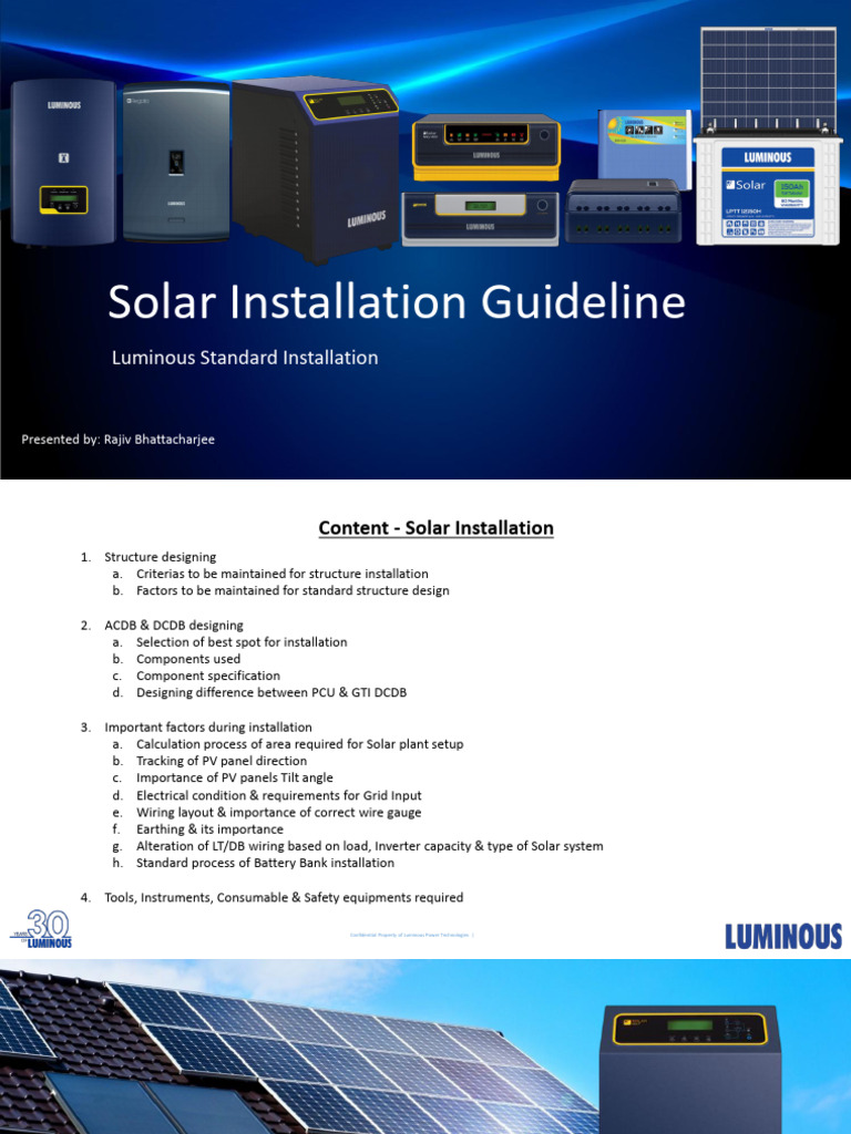 Solar Installation Guidelines | PDF | Mains Electricity | Electrical ...