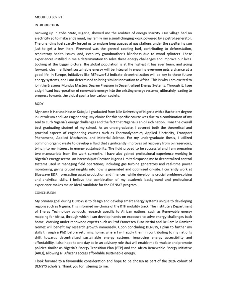 Densys Script | PDF | Sustainable Energy | Fuels