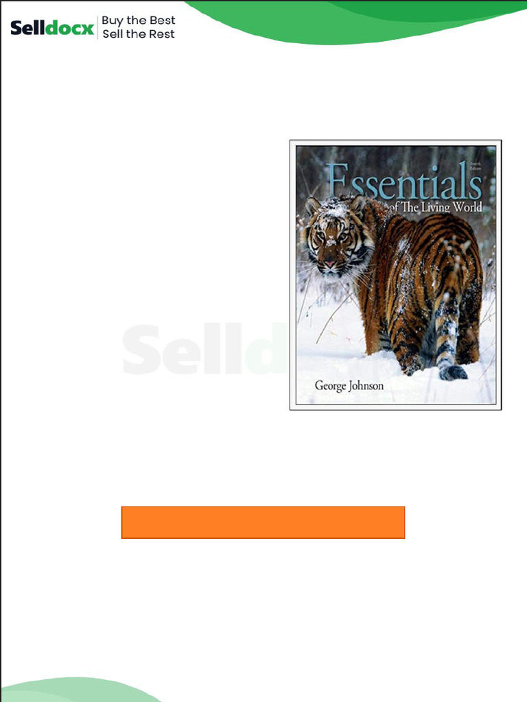 Test Bank For Essentials of The Living World 4th Edition by George B ...