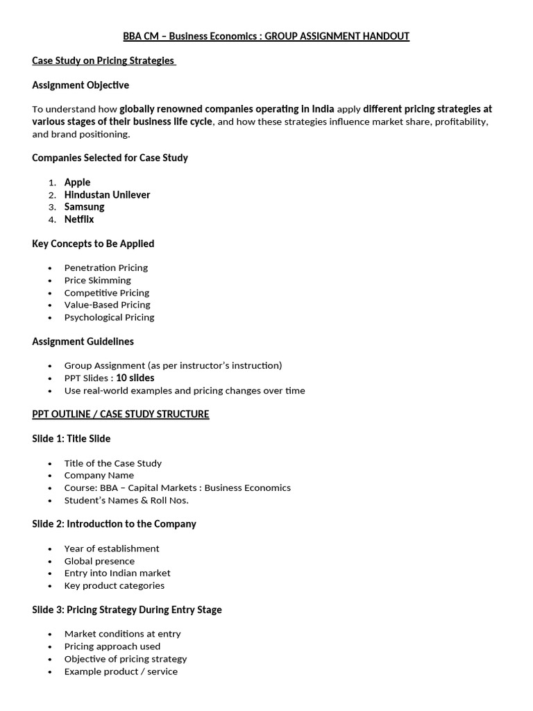 Bba Assignment Handout | PDF