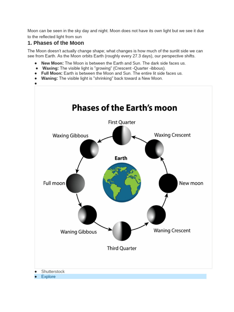 Phases of Moon and Eclipses | PDF