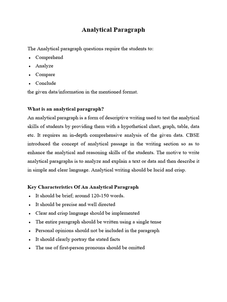 Analytical Paragraph | PDF | Pie Chart | Cognitive Science