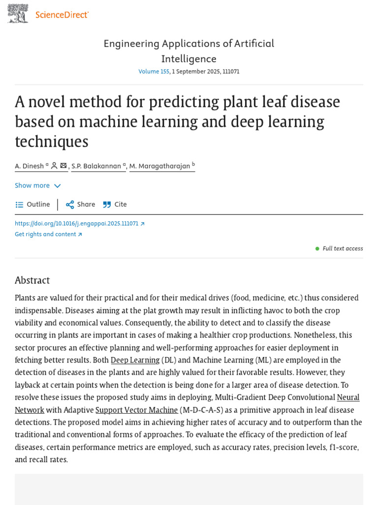 31. A novel method for predicting plant leaf disease based on machine ...