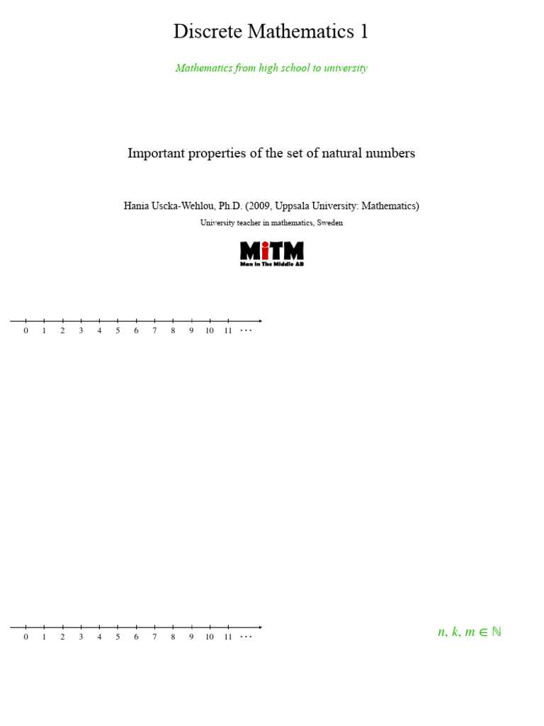 007 010 Slides Important Properties of the Set of Natural Numbers | PDF ...