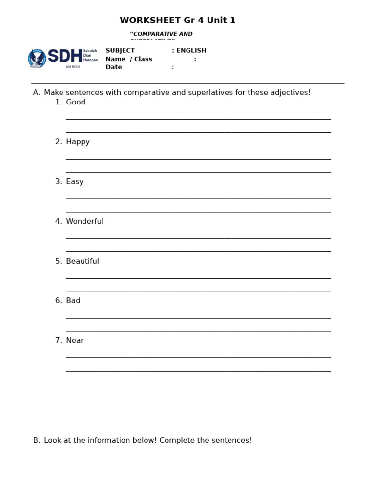 Practice With Comparative | PDF