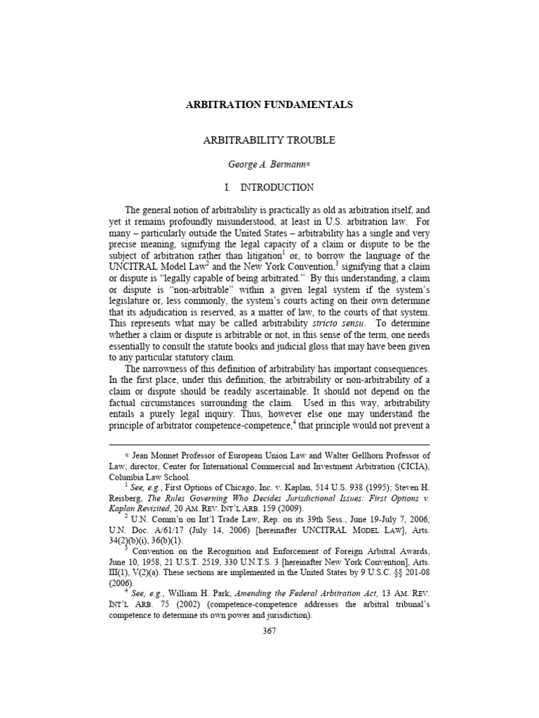 Arbitrability Trouble | PDF | Arbitration | Arbitral Tribunal