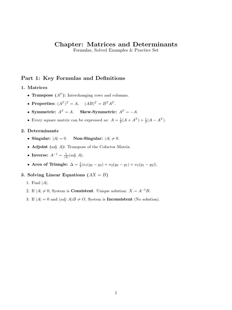 Xii Maths-3 | PDF | Matrix (Mathematics) | Functional Analysis