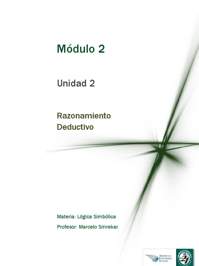 Razonamiento Deductivo Lectura M2 | PDF | Validez | Razón