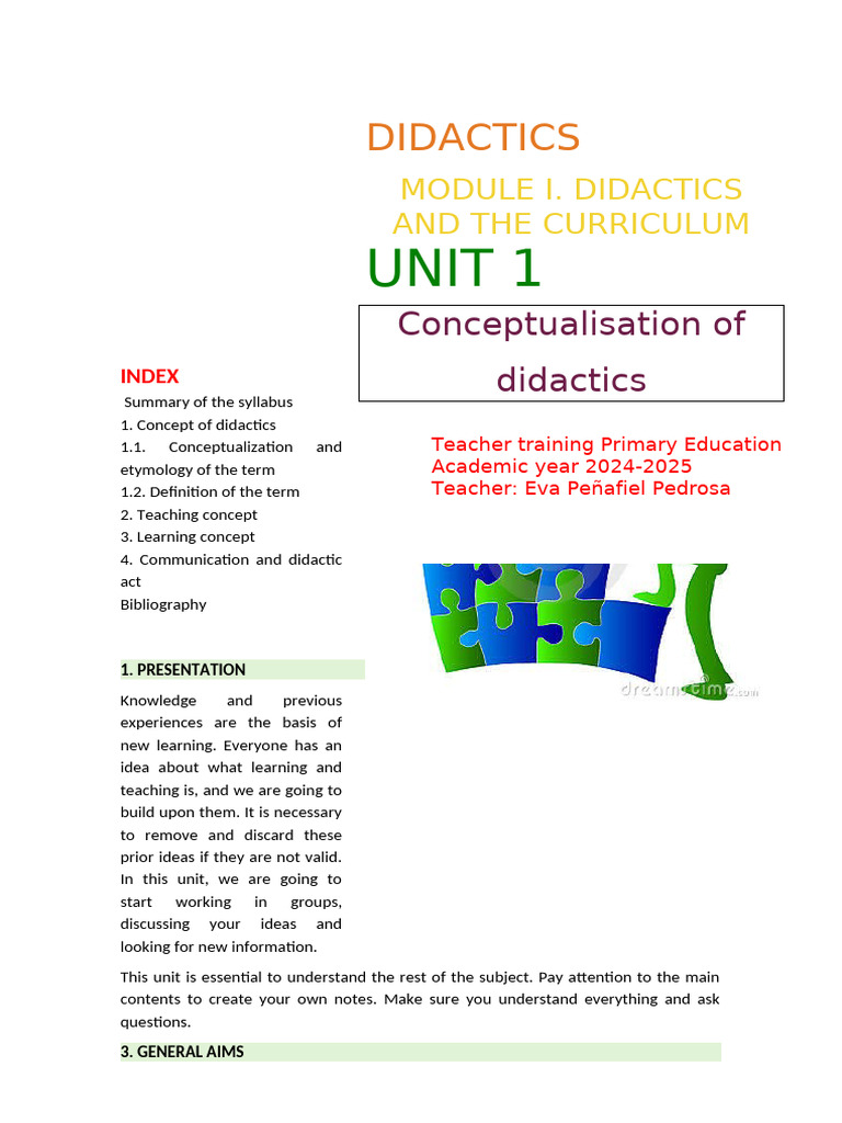 UNIT 1-24-25 Primary | PDF | Knowledge | Concept