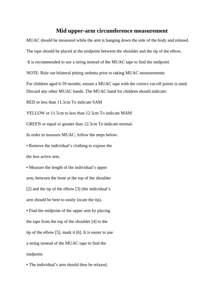 Muac Clinical Notes | PDF