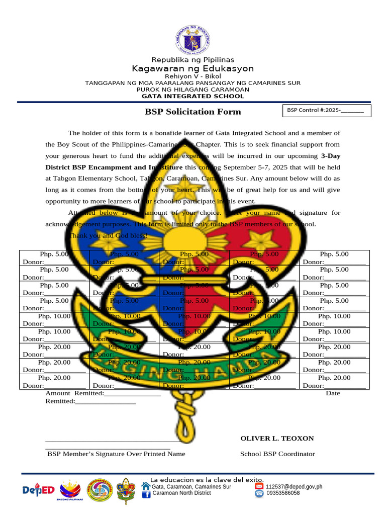 BSP Solicitation Card | PDF | Economy Of Asia | International Trade
