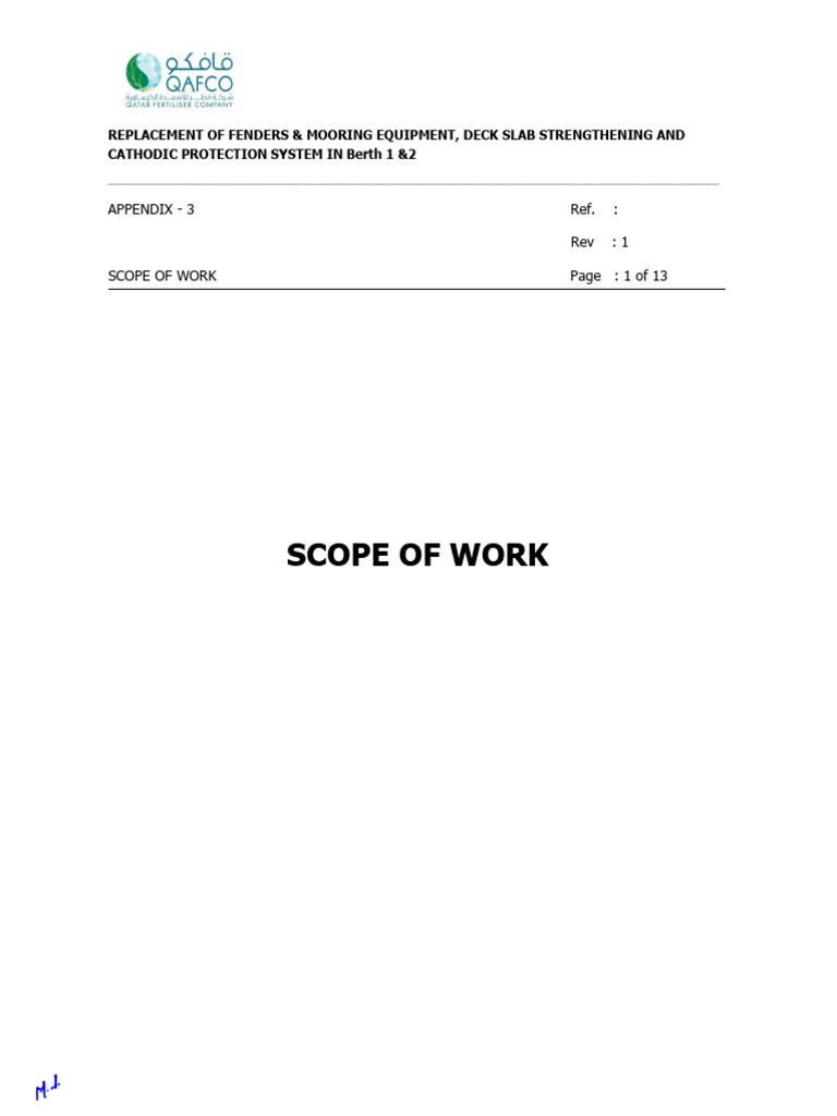 Appendix-3 Scope of Work | PDF | Specification (Technical Standard ...
