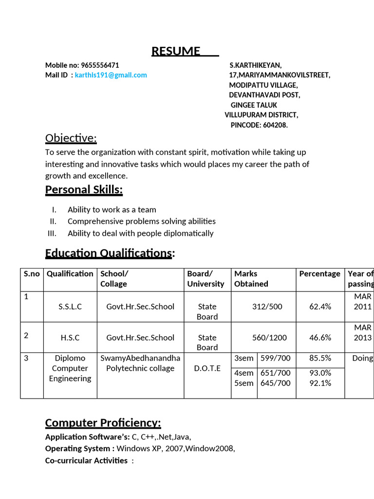 Resume | PDF | Computer Science | Computing
