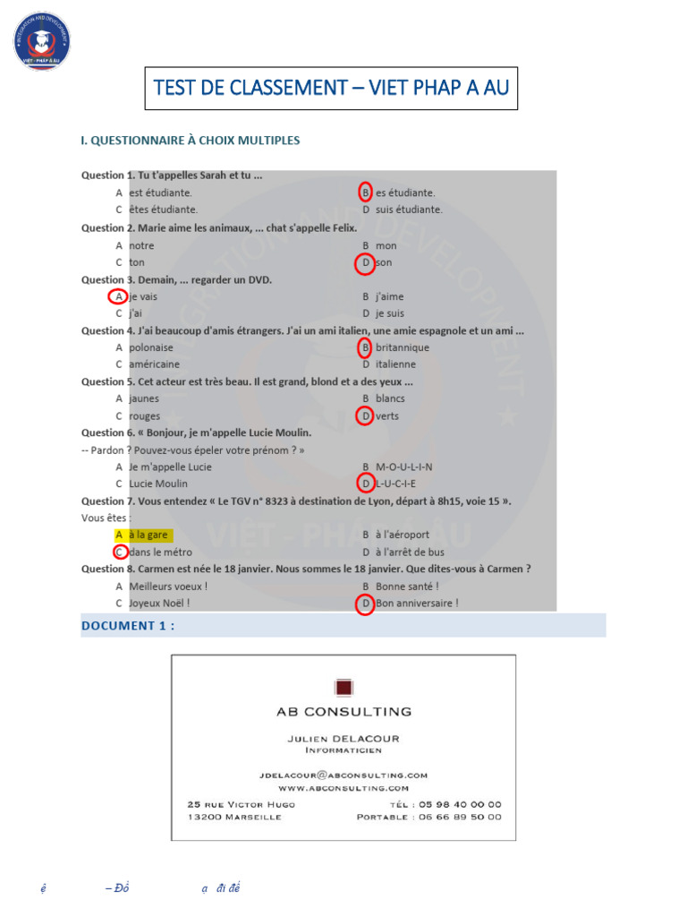 Test - HS | PDF