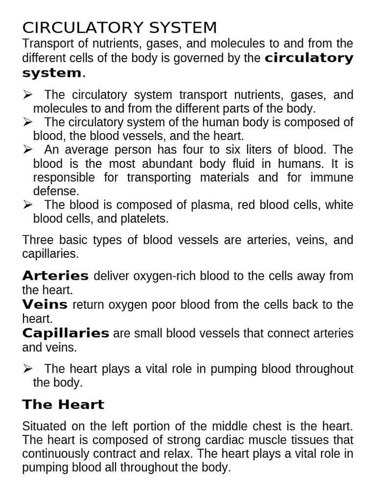 LM Science Grade 9 Circulatory System | PDF