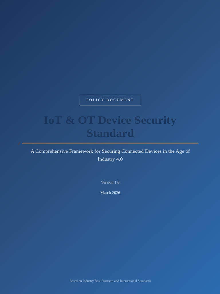 IoT OT Device Security Standard (1) | PDF | Computer Security | Security