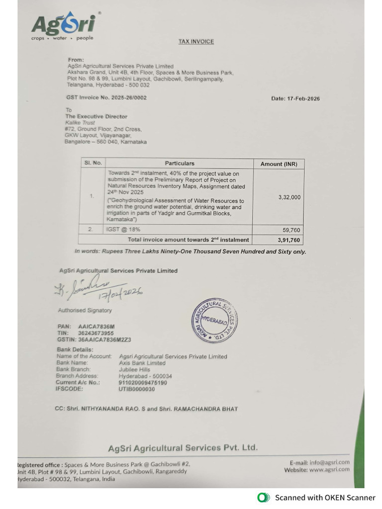 Tax Invoice Agsri 391760 | PDF