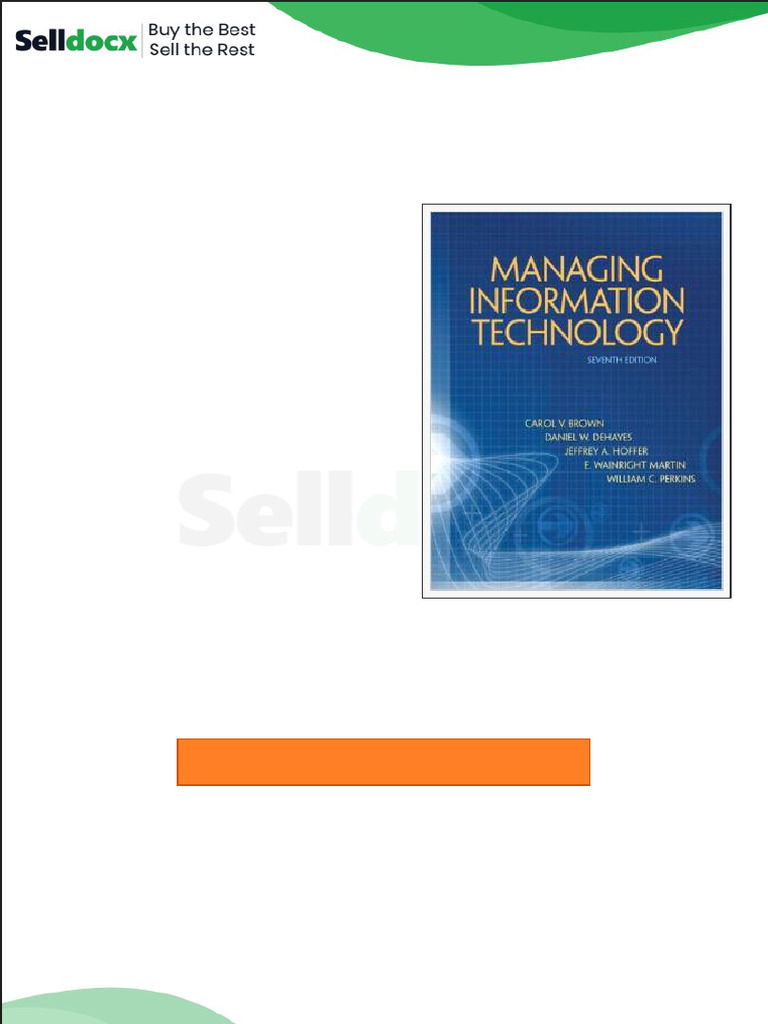 Solution Manual For Managing Information Technology 7th Edition by ...