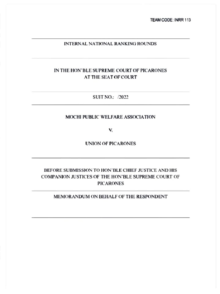 001 Respondent Memo | PDF | Crimes | Crime & Violence
