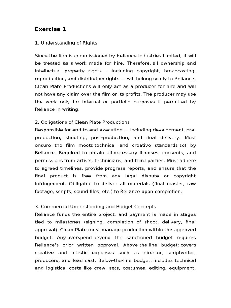 Agreement For Commisioned AV Works | PDF | Copyright | Common Law
