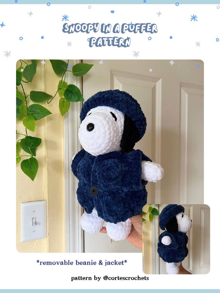 Puffer Snoopy Pattern | PDF | Crochet | Clothing