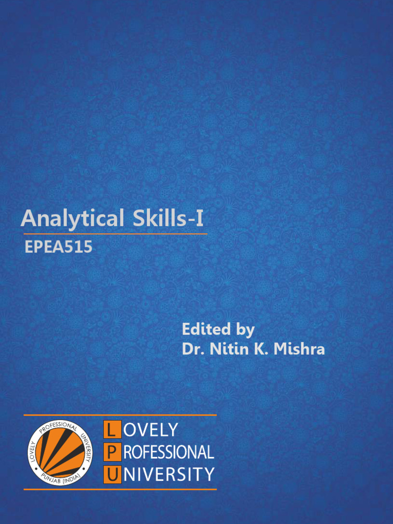 7975 Epea51345363635 Analytical Skills-i | PDF | Multiplication | Numbers