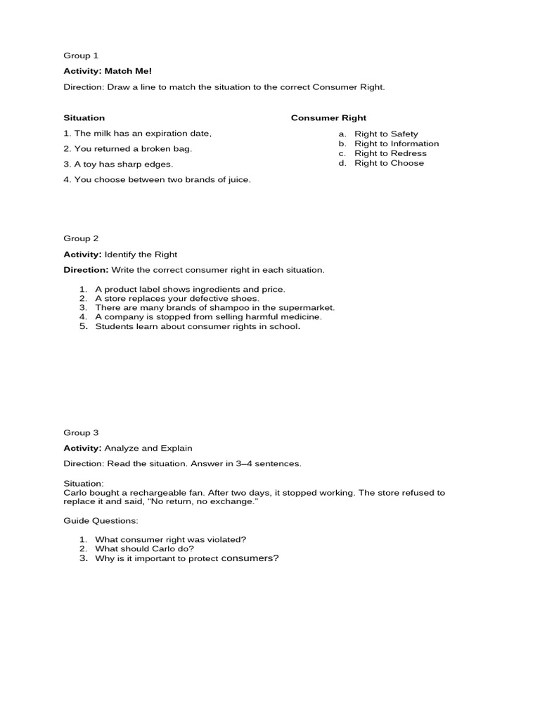 Groupings Activity (9 Copies) | PDF