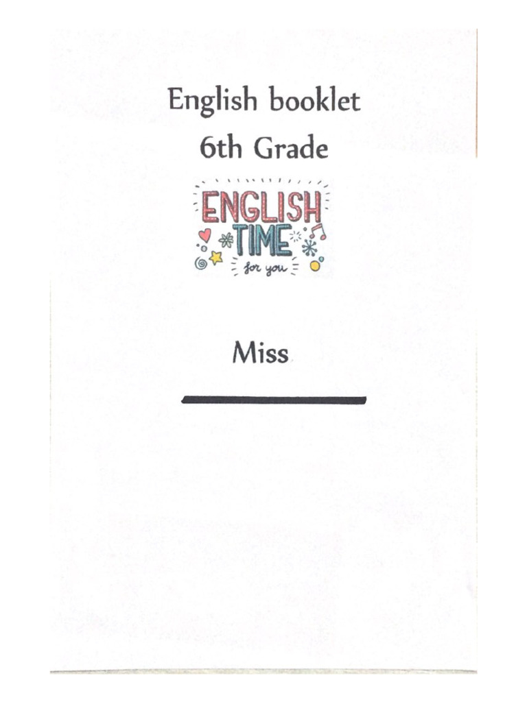 Booklet 6th Grade | PDF