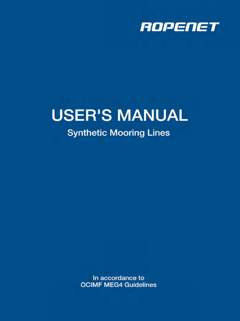 Mooring Line User Manual - 2024 | PDF | Rope | Fibers
