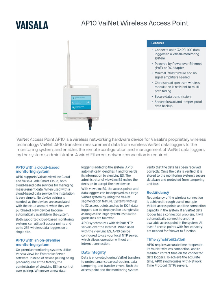 AP10 Datasheet B211597EN R | PDF | Wireless Access Point | Cloud Computing