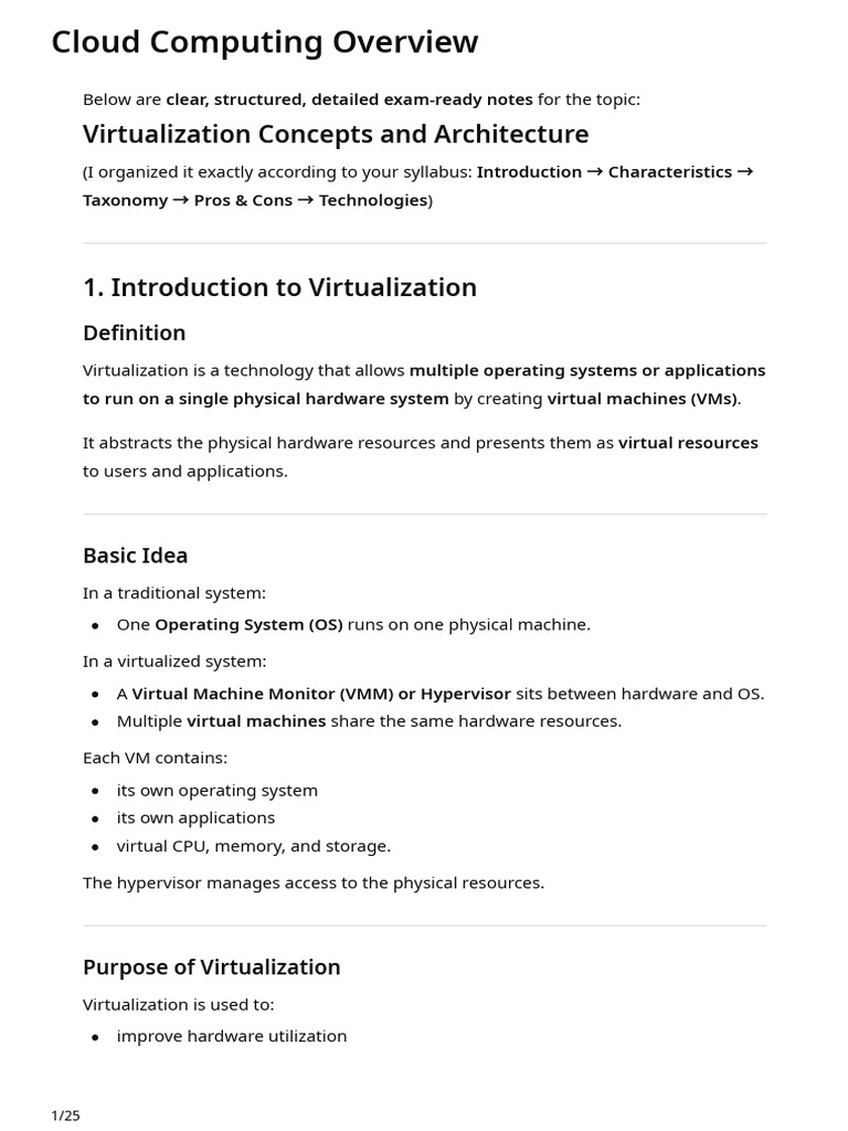 Cloud Computing Overview | PDF | Virtualization | Virtual Machine