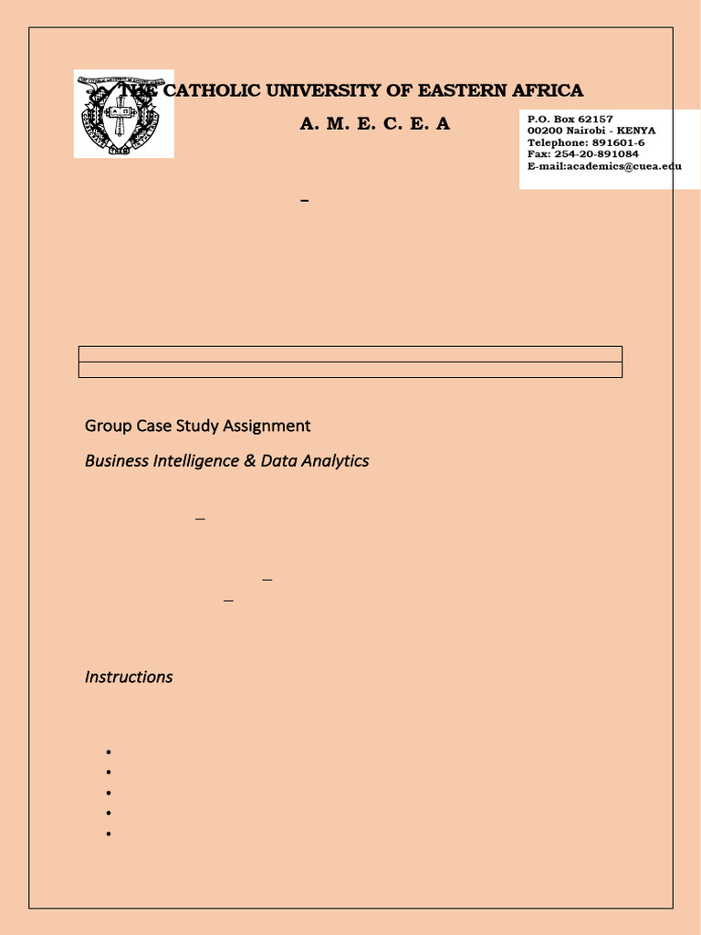 Assignment CMT 445 - Business Intelligence | PDF | Business ...