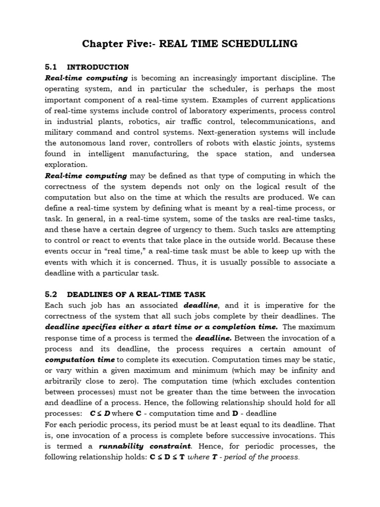 Real-Time Scheduling 2 | PDF | Scheduling (Computing) | Real Time Computing