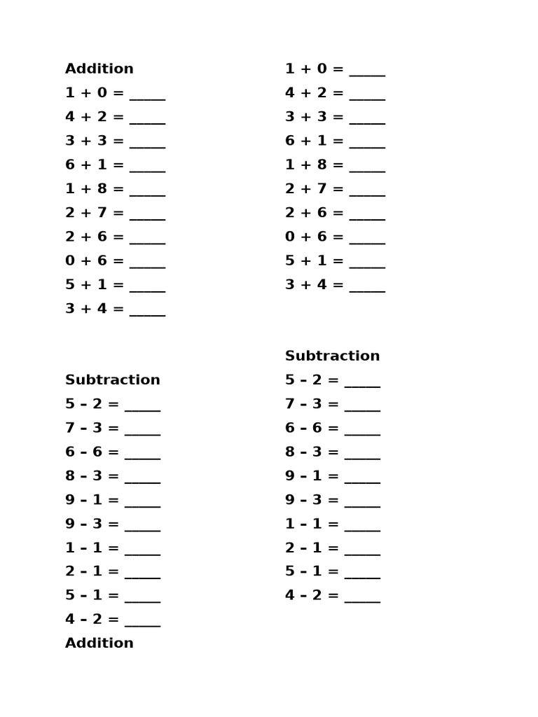 Addition | PDF